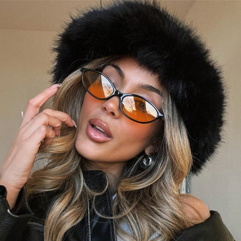 Sunglasses Cat Eye - Retro Oval Frame Sunglasses Fashion Personalized
