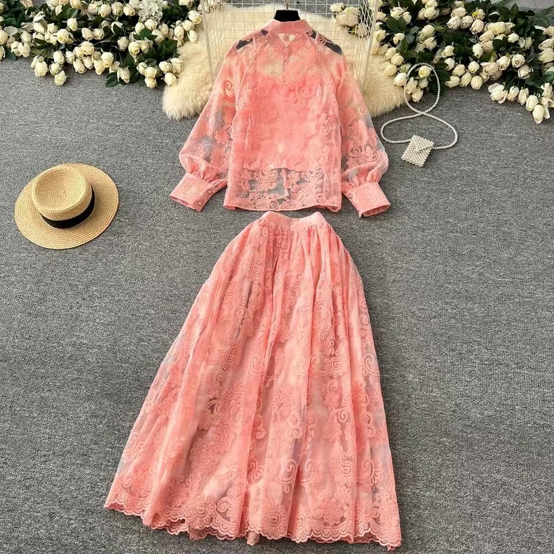 Elegant 2 Piece Long Dress Wom - Midi Skirt Floral recensie en prijs