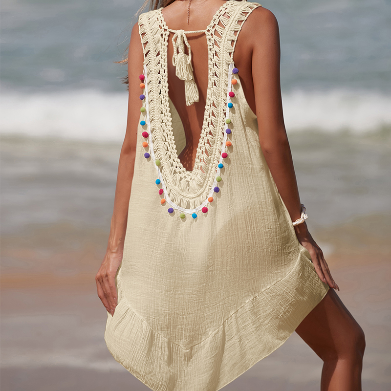 Women V-Neck Backless Hollow O - Cover Up Kaftan recensie en prijs