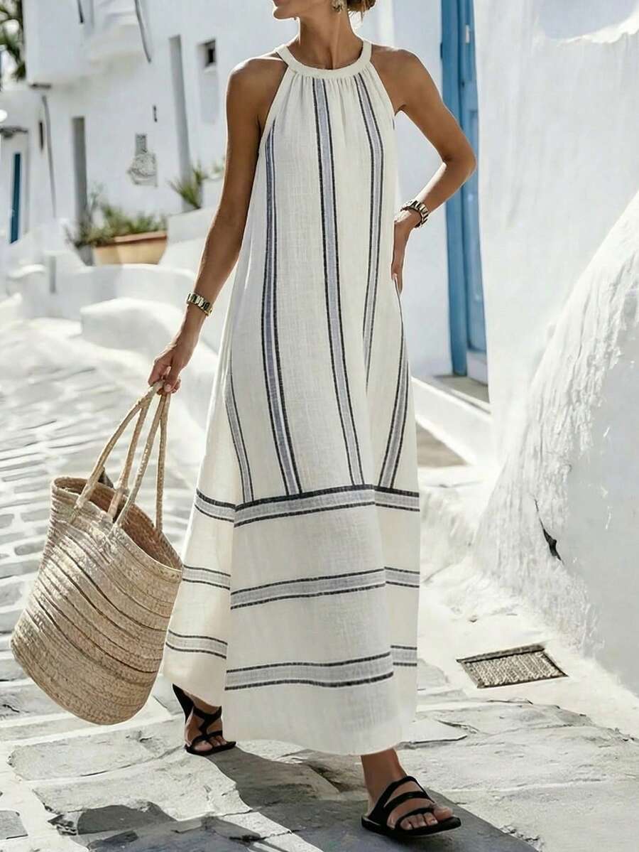 Women Sleeveless Halter Maxi D - Maxi Dress Halter recensie en prijs
