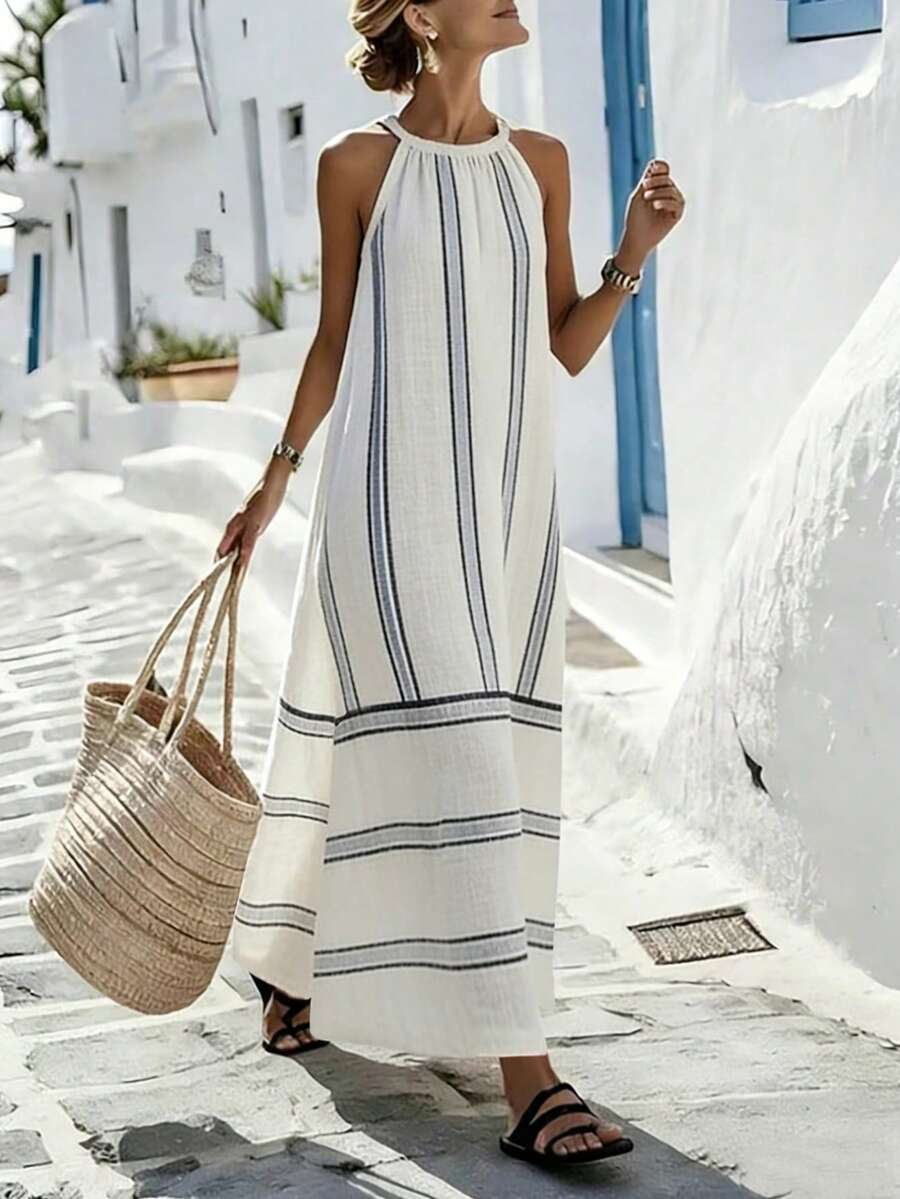 Women Sleeveless Halter Maxi D - Maxi Dress Halter recensie en prijs