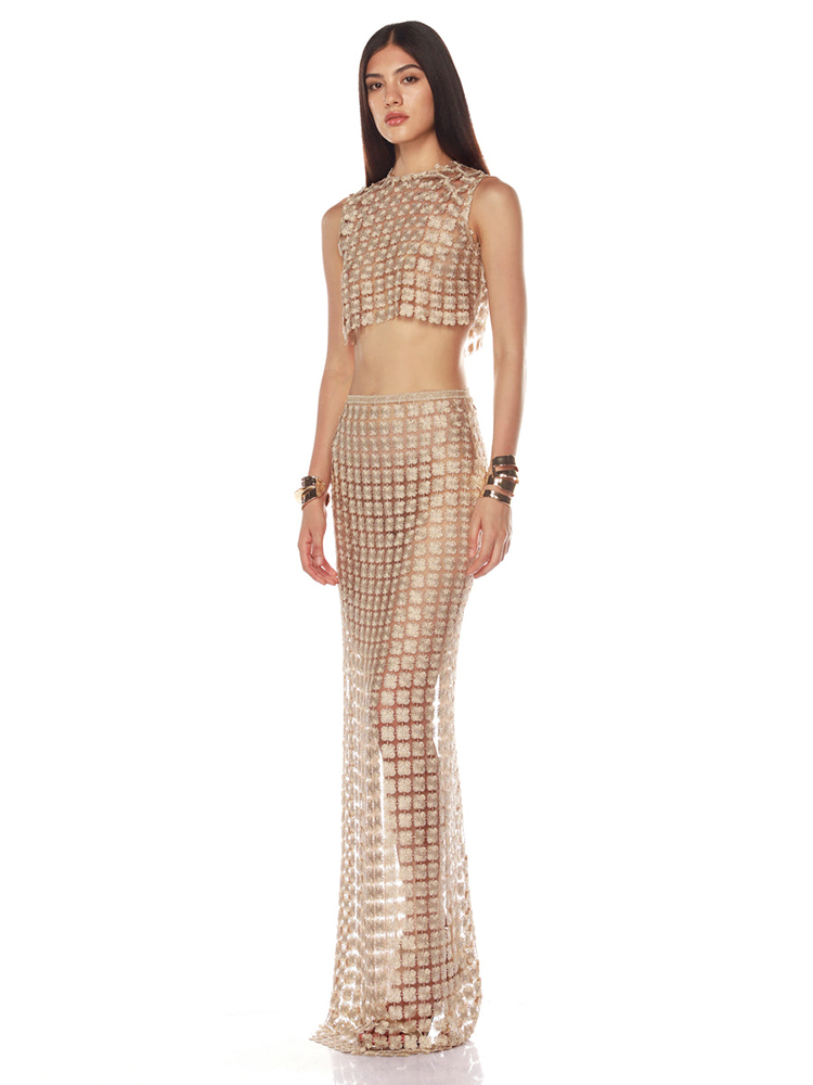 VC Stylish Beige Sleeveless Cr - Crop Top Crochet recensie en prijs