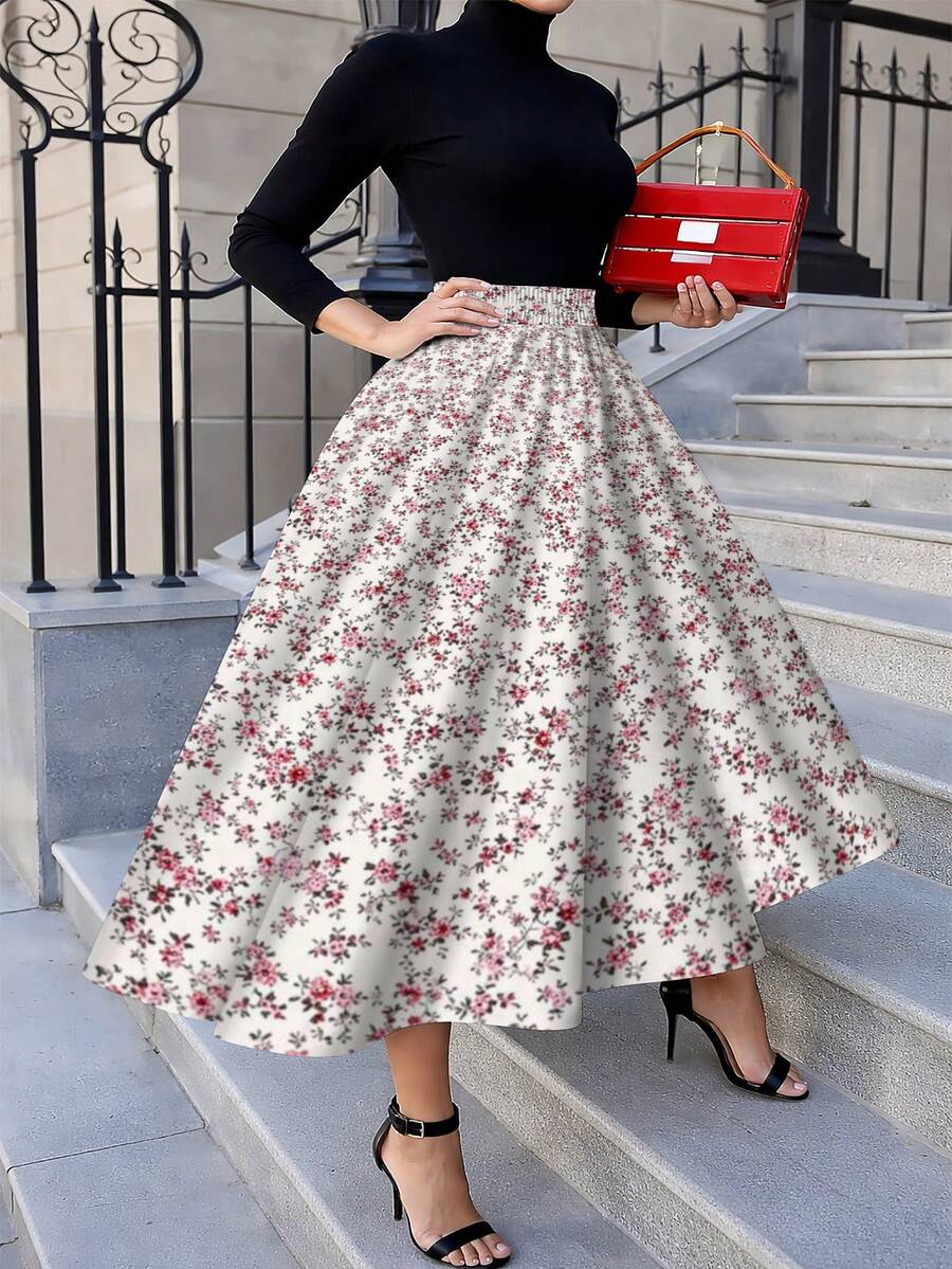 Oversized Floral Midi Skirt Pi - Midi Skirt Floral recensie en prijs