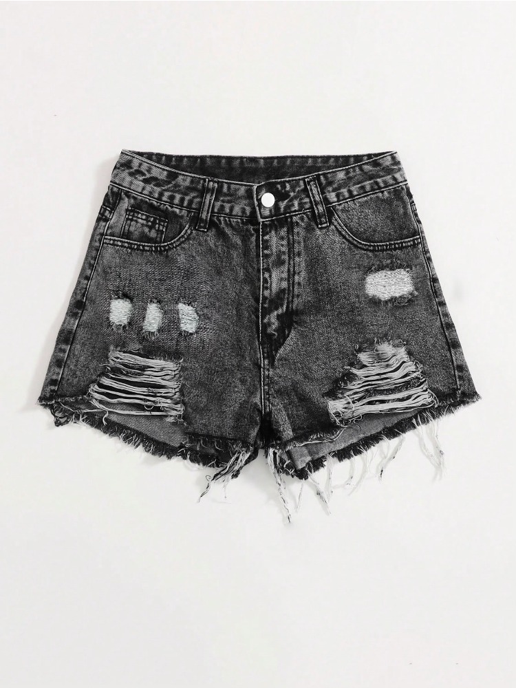 2026 New Vintage Washed Denim  - Shorts Denim Frayed recensie en prijs