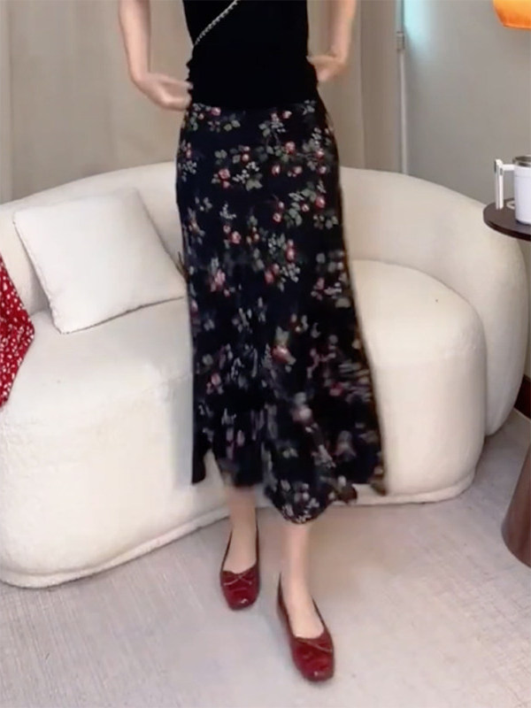 Summer New High Waist Floral P - Midi Skirt Floral recensie en prijs
