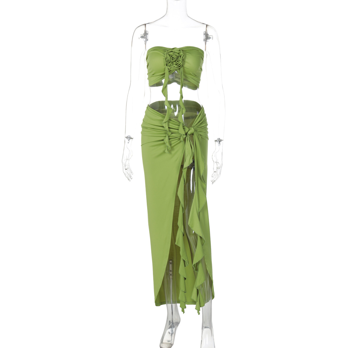 New Women Ruffles Split Midi S - Midi Skirt Floral recensie en prijs