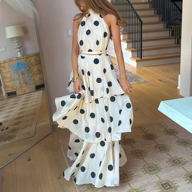 Vintage Polka Dot Matching Set - Crop Top Crochet recensie en prijs