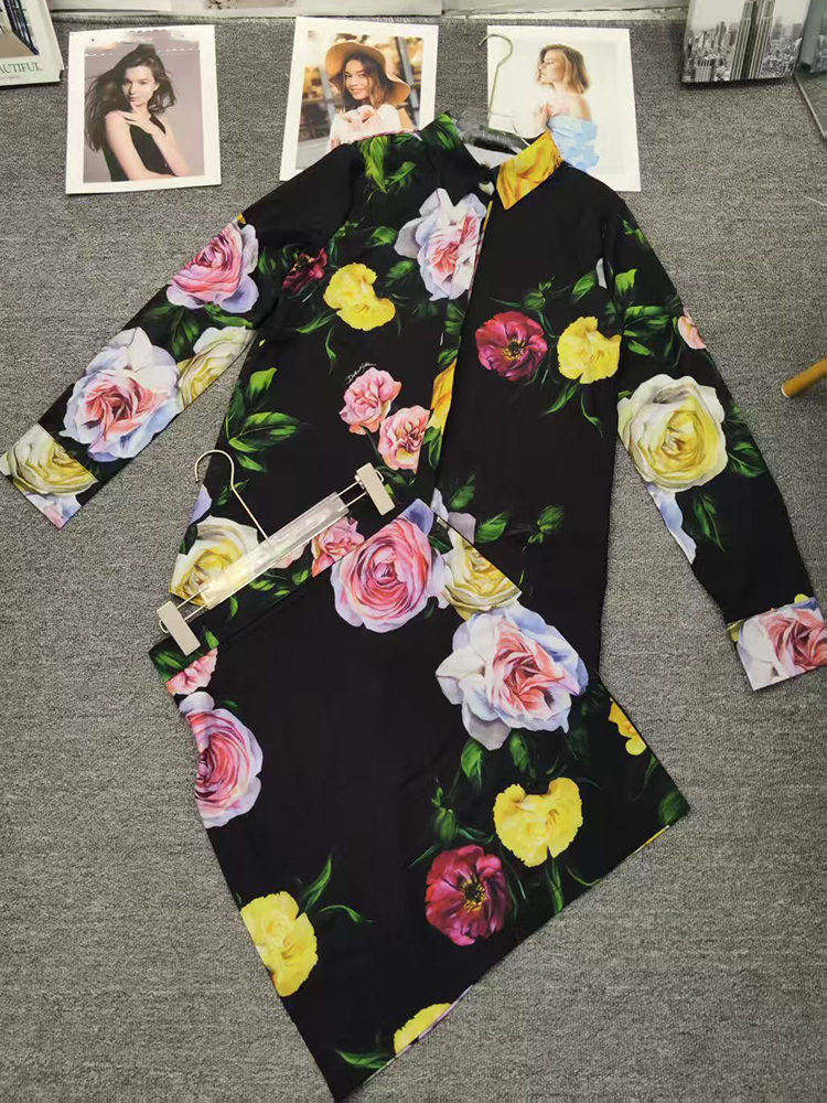 Retro flower print long-sleeve - Romper Floral Print recensie en prijs