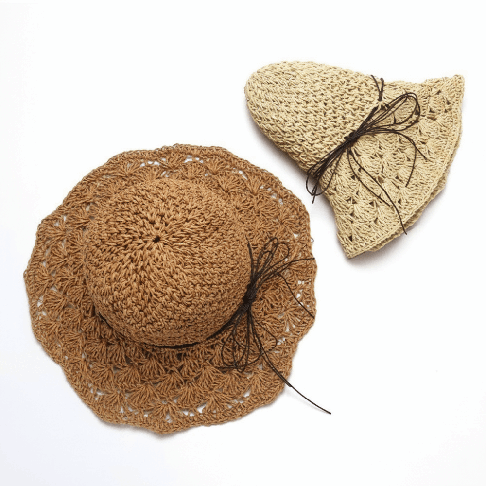 Handwoven Crochet Straw Hat Fo - Hat Floppy Wide recensie en prijs