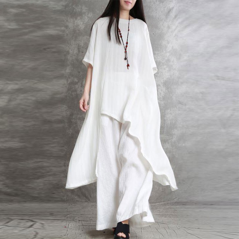 Women's Cotton Linen 2-piece S - Linen Pant Wide recensie en prijs