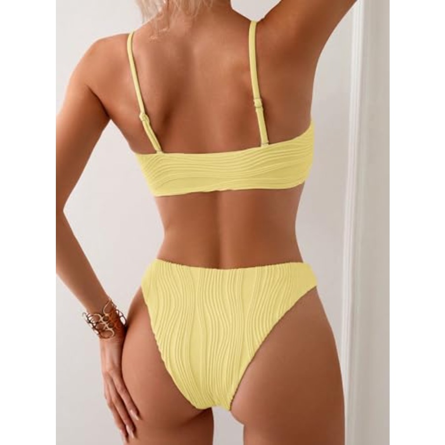 Fanuerg Women's Ribbed Bikini  - Swimsuit Bikini Ruched recensie en prijs