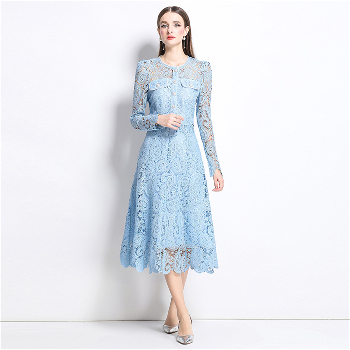 Spring Sweet Lace Flower Embro - Midi Skirt Floral recensie en prijs