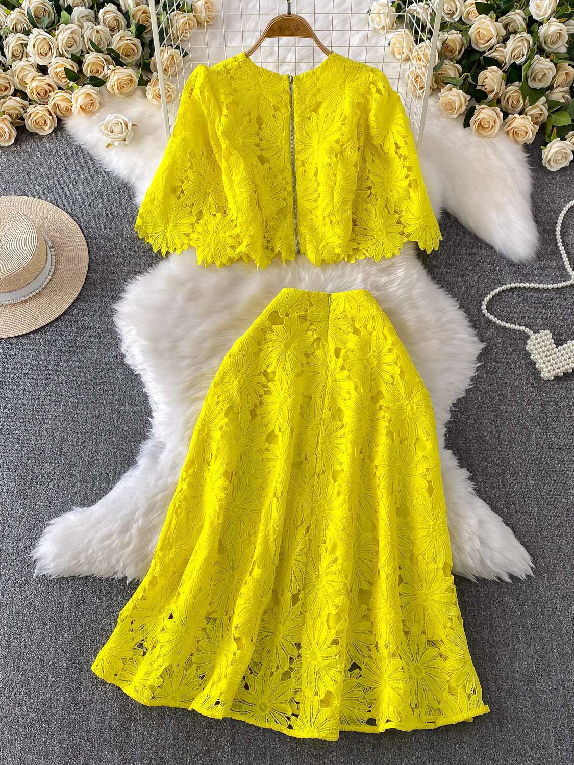 Elegant 2 Piece Set Women Summ - Crop Top Crochet recensie en prijs