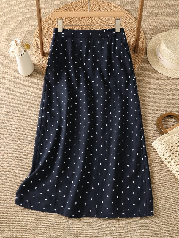 High Waist Floral Half Skirt T - Midi Skirt Floral recensie en prijs