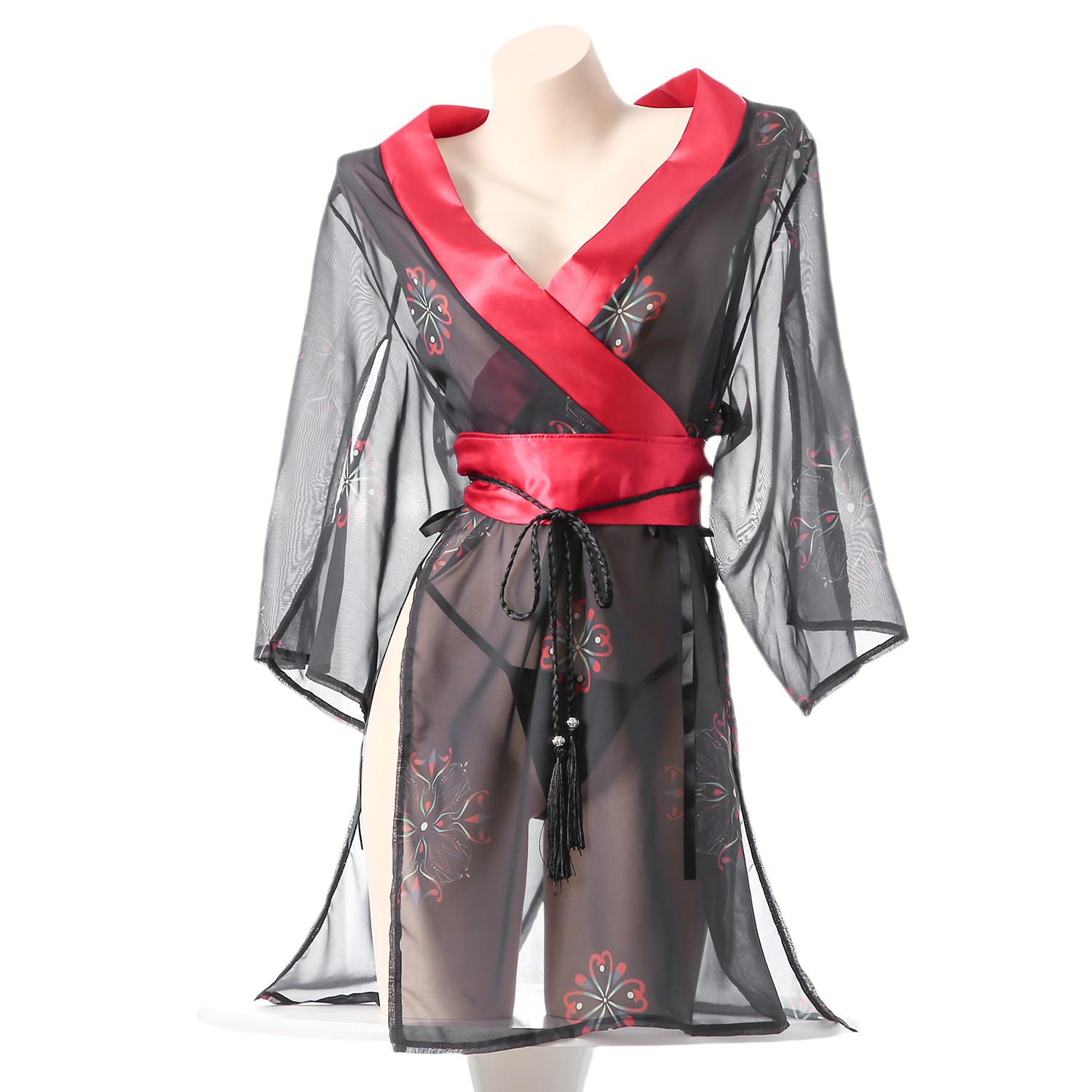 Women's Black Sheer Mesh Japan - Kimono Sheer Floral recensie en prijs