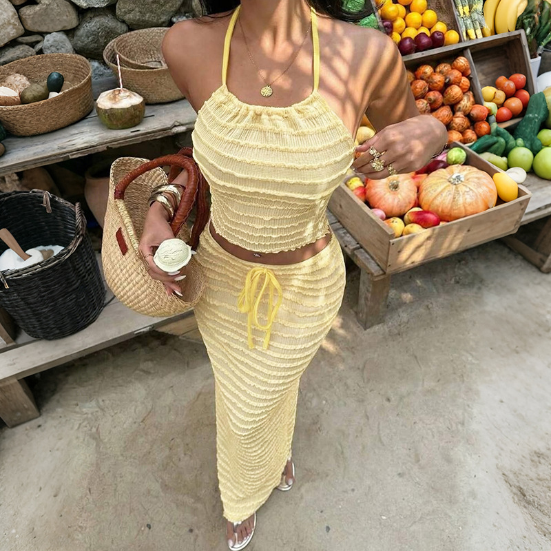 Sexy Elegant Dress Two Piece S - Maxi Dress Halter recensie en prijs