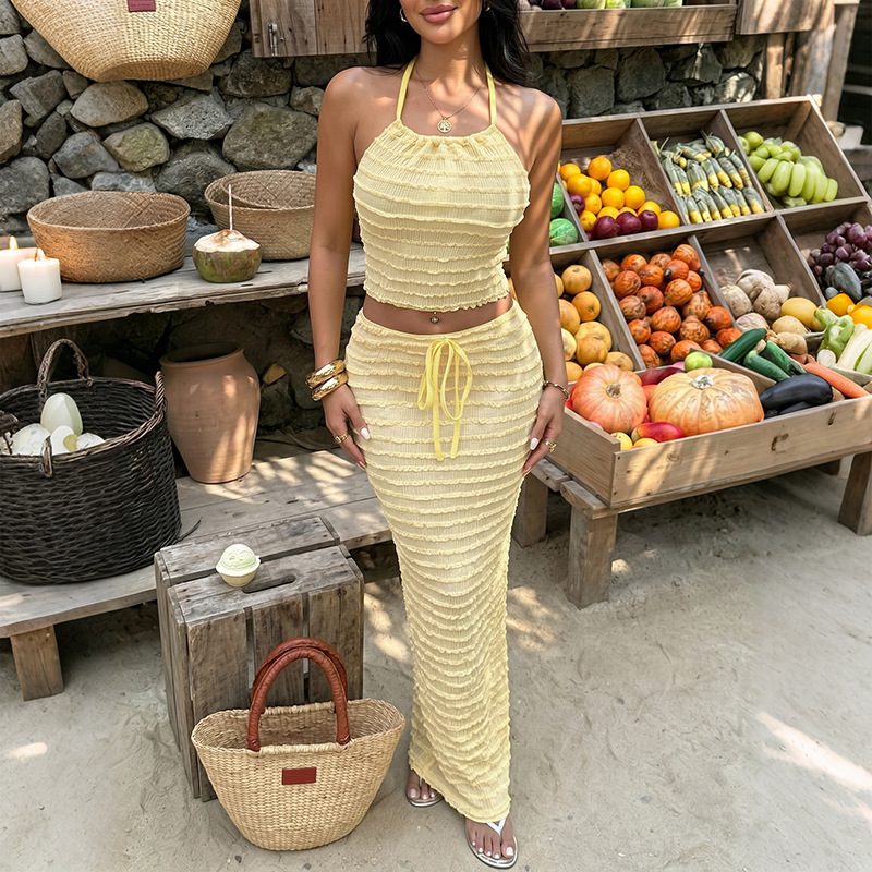 Sexy Elegant Dress Two Piece S - Maxi Dress Halter recensie en prijs
