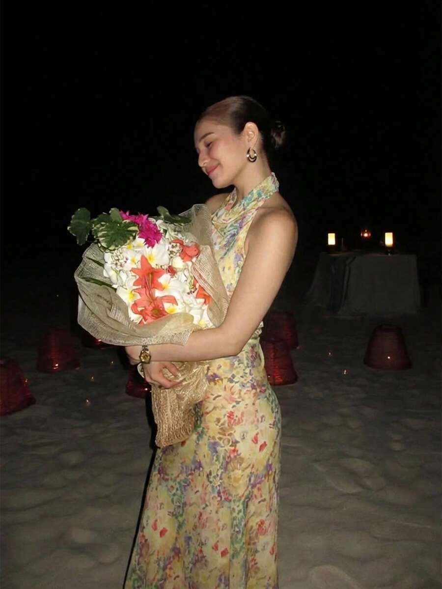 Womens Floral Maxi Halter Back - Maxi Dress Halter recensie en prijs