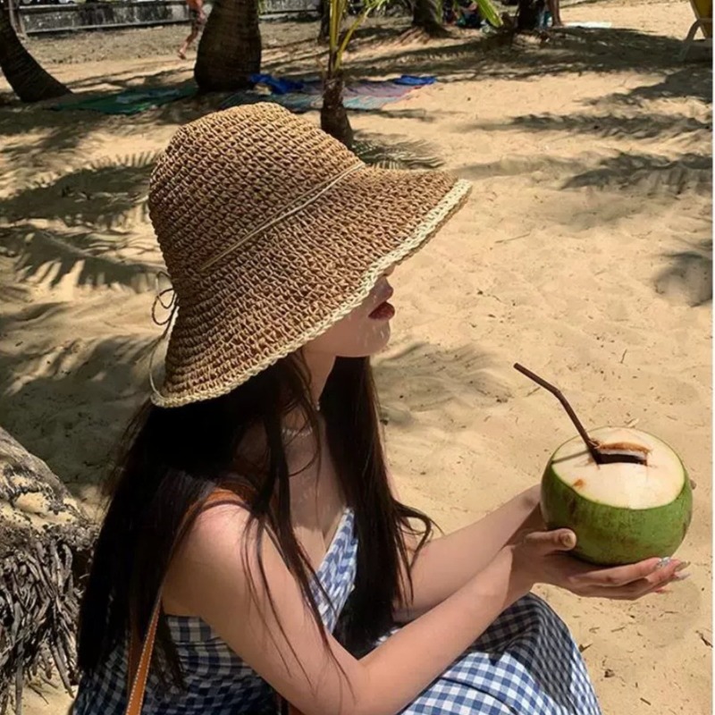 1pc Women's Summer Beach Straw - Hat Floppy Wide recensie en prijs